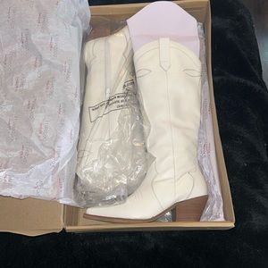 White cowboy boots
